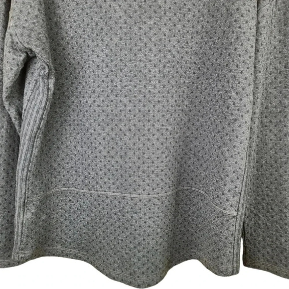 Talbots grey with black polka dot long sleeve top - Picture 5 of 9
